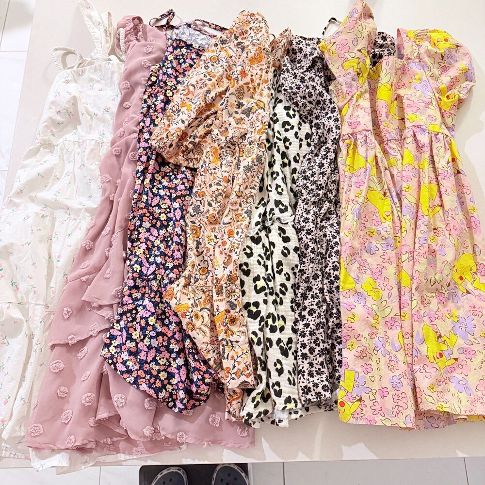 Girls Dress Bundle Lot of 7 Size XS L 10-12 XL 14-16 -Pre Owned-